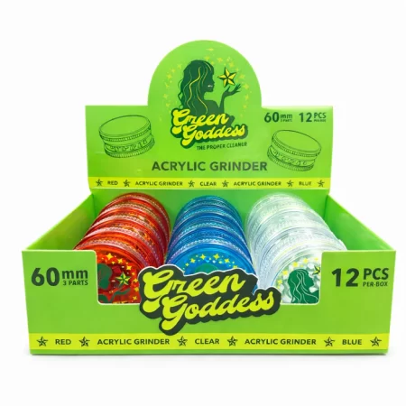 Green Goddess | Acrylic 3-Part Grinder-Blue/Clear/Red